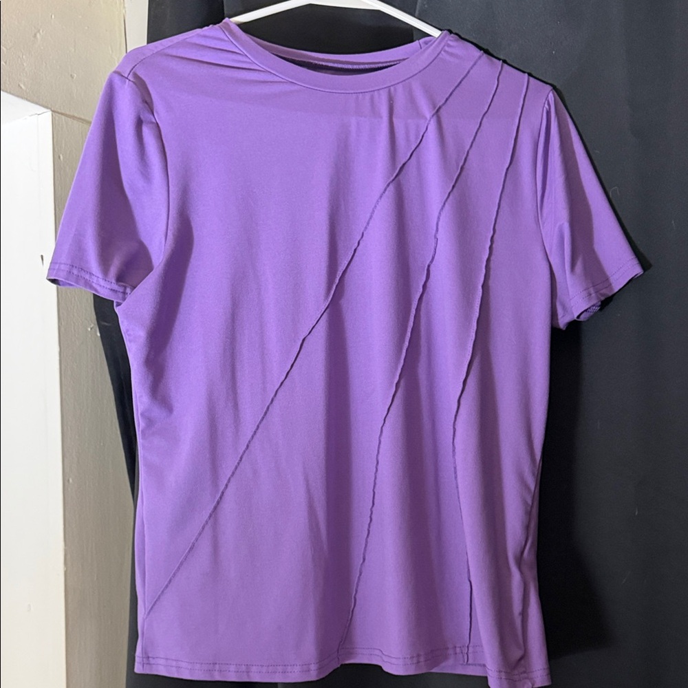 SHEIN Lilac Short Sleeve Tee